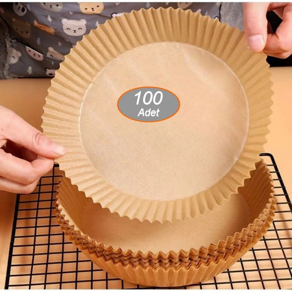 100 Adet 16X20cm Airfryer Pişirme Kağıdı Hava Fritözü Xiaomi Philips Yağsız Tefal Kumtel Mi Kağıt ürün görseli 1