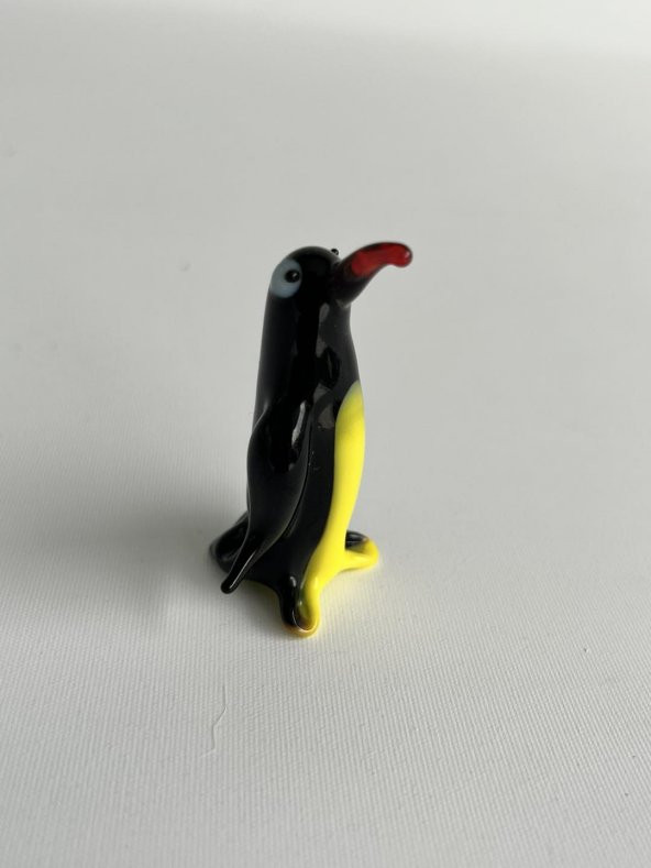 El Yapımı Murano Cam Penguen Biblo A10 - Resim 2