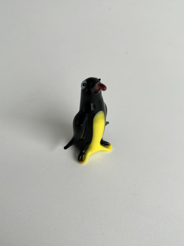 El Yapımı Murano Cam Penguen Biblo A10 - Resim 3