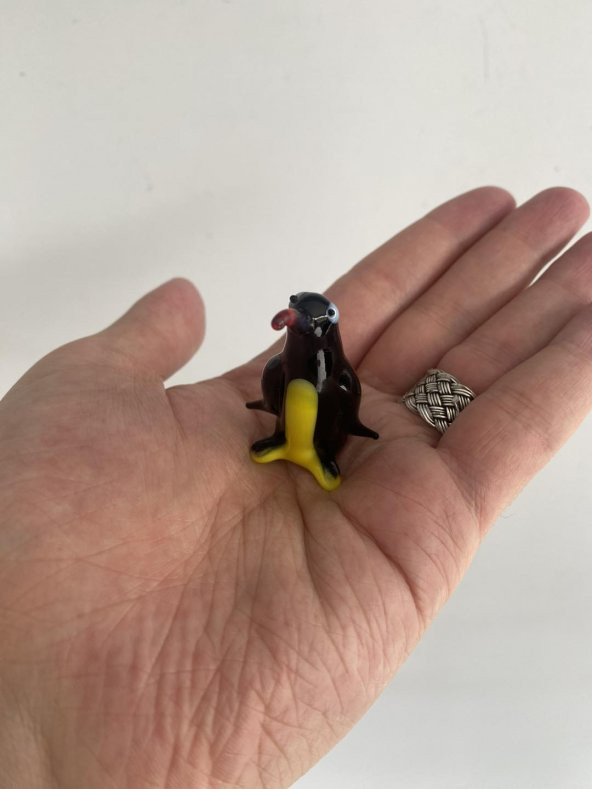 El Yapımı Murano Cam Penguen Biblo A10 - Resim 6