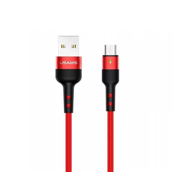 Usams U26 1Metre 2.0A Usb To Mikro Usb Örgü Kaplama Şarj ve Data Kablosu ürün görseli 1