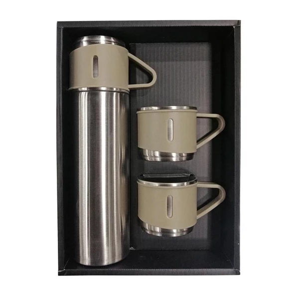CHEF STAR MNB05543 Termos Set 3 lü Bardaklı 500 ml - Zücc81896 ürün görseli 1