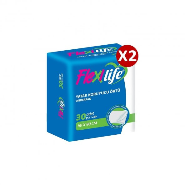Flexilife Yatak Koruyucu Örtü 60x90 30lu 2 paket / 60 adet ürün görseli 1