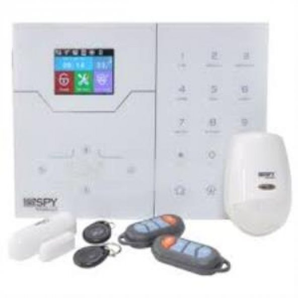 Spy SP-201IP DAHİLİ TCP-IP DESTEKLİ KABLOSUZ ALARM SETİ (1PIR,1MC,2KMD.) ürün görseli 1