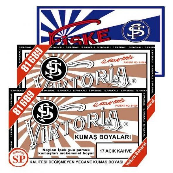 Viktoria Kumaş Boyası 17 Açık Kahve 2Pk+Fiske Sabitleme 1Pk ürün görseli 1