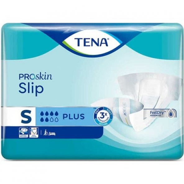 Tena Proskin Slip Plus 6 damla Küçük Boy Small Belbantlı Hasta Bezi 30lu 2 paket / 60 adet ürün görseli 1