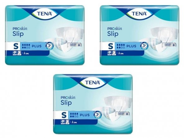 Tena Proskin Slip Plus 6 damla Küçük Boy Small Belbantlı Hasta Bezi 30lu 3 paket / 90 adet ürün görseli 1