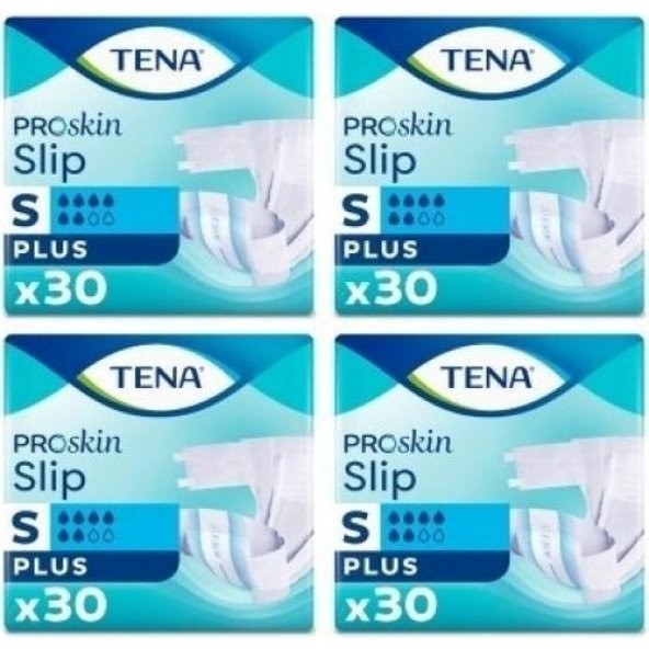 Tena Proskin Slip Plus 6 damla Küçük Boy Small Belbantlı Hasta Bezi 30lu 4 paket / 120 adet ürün görseli 1