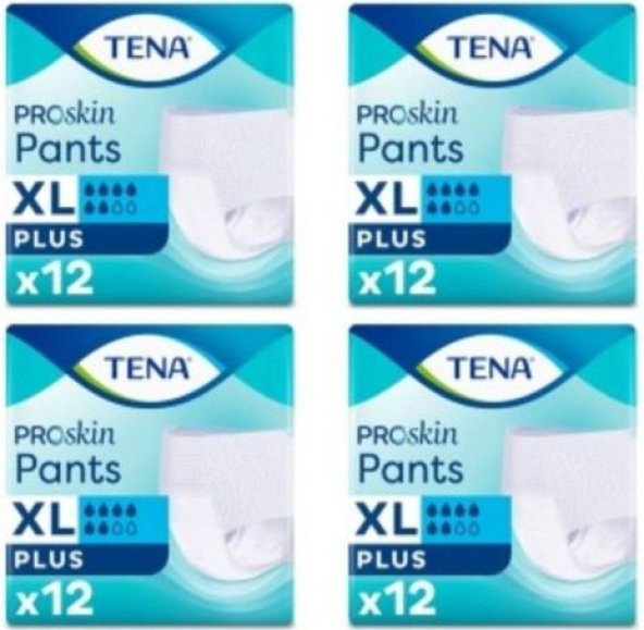 Tena Proskin Pants Plus 6 damla Emici Külot Ekstra Büyük Boy Xlarge 12li 4 paket / 48 adet ürün görseli 1