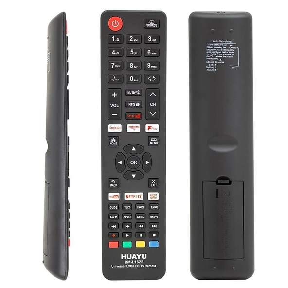 HUAYU KL RM-L1622 NETFLIX-YOUTUBE-GOOGLE PLAY TUŞLU UNIVERSAL LCD LED TV KUMANDA ürün görseli 1