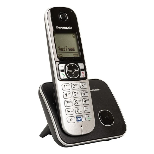Panasonic KX-TG6811 Dect Telsiz Telefon Siyah Arayan Numarayı Gösterir Bebek Telsizi Oda Dinleme ürün görseli 1