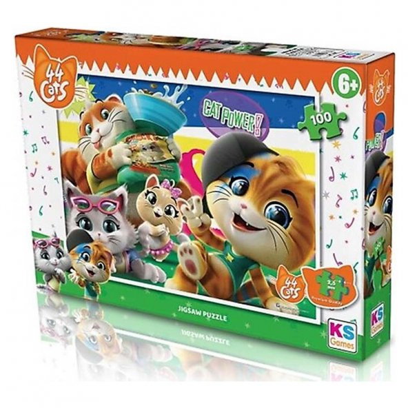 Ks Games Puzzle 100 Parça 44 Cats 714 - Resim 3