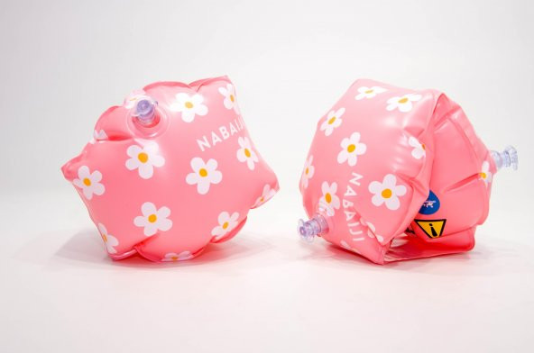 Çocuk Yüzücü Kolluğu - 11 / 30 Kg - Pembe / Çiçek Baskıl Meridyendukkan Nabaiji ürün görseli 1