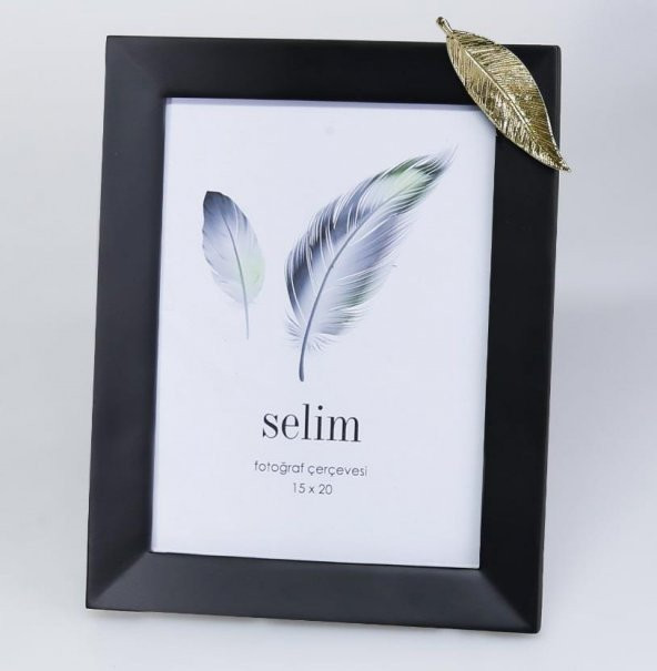 Crearthome 15x20 Yapraklı Çerçeve Siyah Altın SCRV 124SYA85RS ürün görseli 1