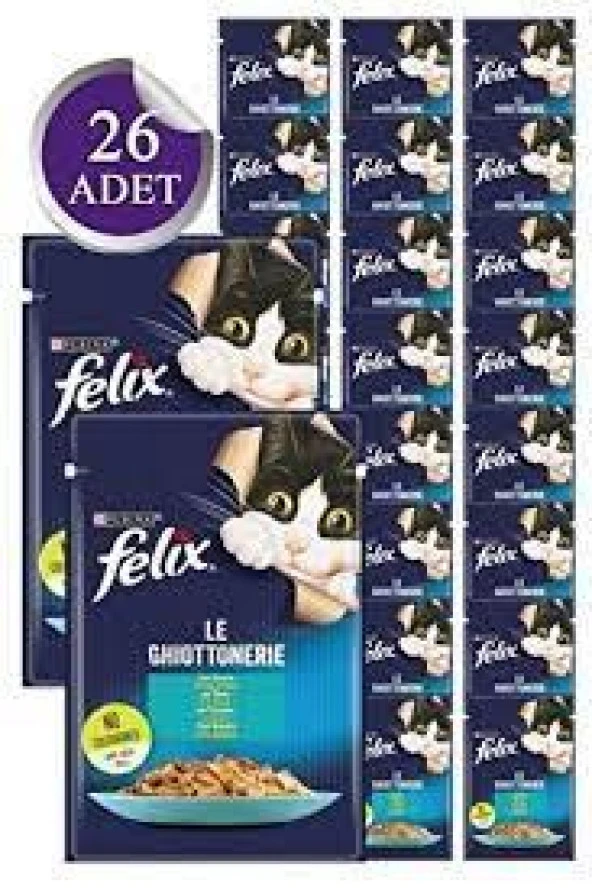 Felix Adult Jöle İçinde Ton Balıklı 85 Gr Yaş Mama 26 ADET ürün görseli 1