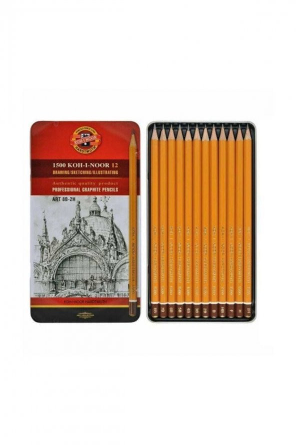 Koh-i Noor 1500 Toison Dor 12li Dereceli Kalem 8B-2H (1502/II) ürün görseli 1