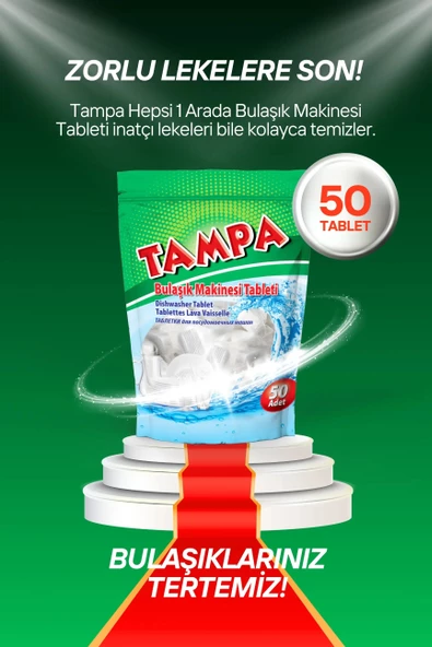 TAMPA 50x8'li 400 Yıkama Bulaşık Makinesi Tableti ürün görseli 1