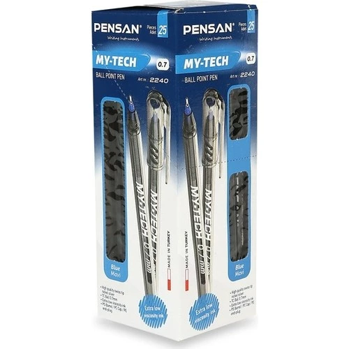 Pensan My-Tech Tükenmez Kalem İğne Uç Mavi 0.7 (25 Adet) ürün görseli 1