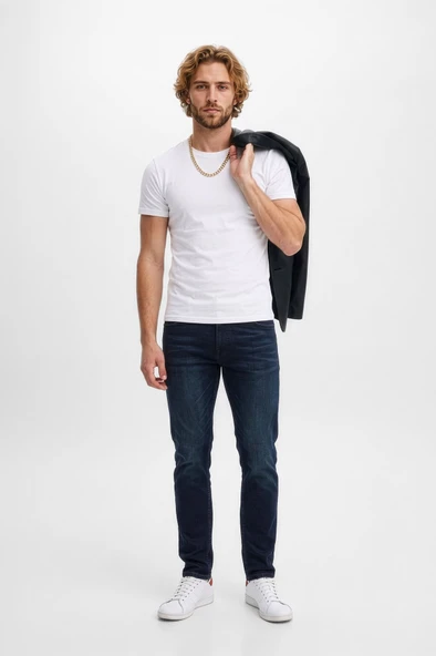 Erkek Koyu Lacivert Jean Pantolon ürün görseli 1