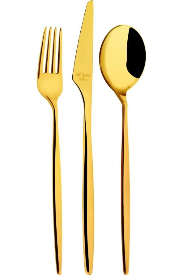 Aryıldız Studio Prestige Gold Pvd 84 Parça Altın Çatal Kaşık Bıçak Takımı ürün görseli 1