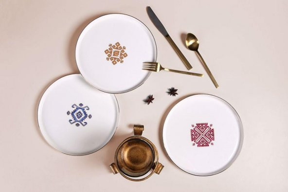 Porland Arabesque 6 lı Pasta Takımı 21 cm 04ALM007078 ürün görseli 1