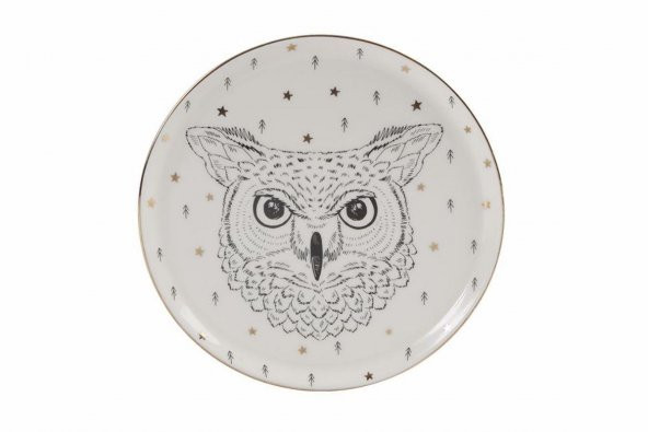 Porland Forest Owl Düz Tabak 20 Cm 04Lfh000455 ürün görseli 1