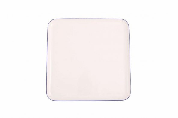 Porland Blue Stripe Düz Tabak 28x28 cm 04ALM006872 ürün görseli 1