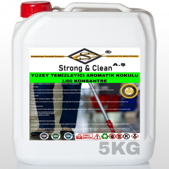 YÜZEY TEMİZLEYİCİ KONSANTRE 1/60 AROMATİK KOKULU 5KG ürün görseli 1