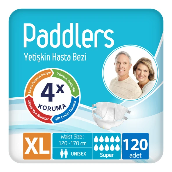 Paddlers Yetişkin Hasta Bantlı Bez X-Large 120 Adet ürün görseli 1