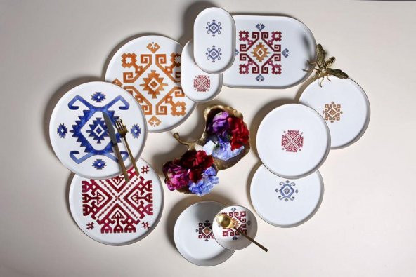 Porland Arabesque 27 Parça 6 Kişilik Yemek Takımı  04ALM006592 ürün görseli 1