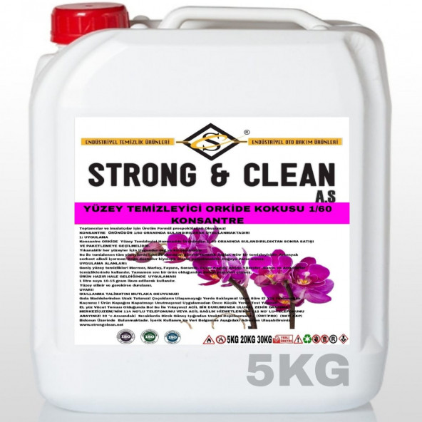 YÜZEY TEMİZLEYİCİ KONSANTRE 1/60 ORKİDE KOKULU 5KG ürün görseli 1