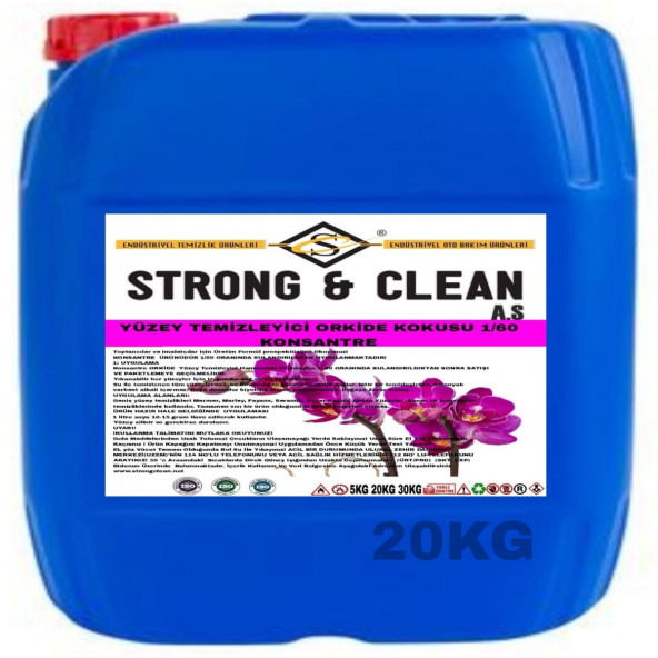 YÜZEY TEMİZLEYİCİ KONSANTRE 1/60 ORKİDE 20KG ürün görseli 1