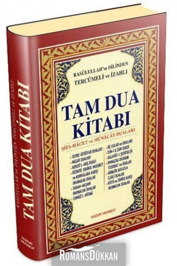 Rasulullahın Dilinden Tercümeli Ve Izahlı Tam Dua Kitabı (kuşe) ürün görseli 1
