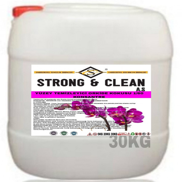 YÜZEY TEMİZLEYİCİ KONSANTRE 1/60 ORKİDE KOKULU 30KG ürün görseli 1
