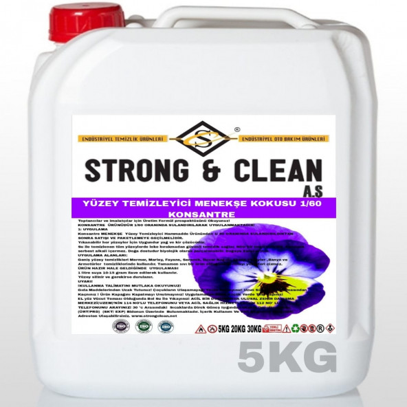 YÜZEY TEMİZLEYİCİ KONSANTRE 1/60 MENEKŞE KOKULU 5KG ürün görseli 1