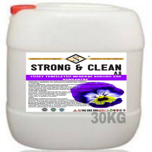 YÜZEY TEMİZLEYİCİ KONSANTRE 1/60 MENEKŞE KOKULU 30KG ürün görseli 1