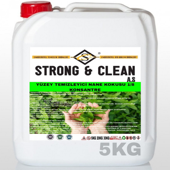 YÜZEY TEMİZLEYİCİ KONSANTRE 1/60 NANE KOKULU 5KG ürün görseli 1