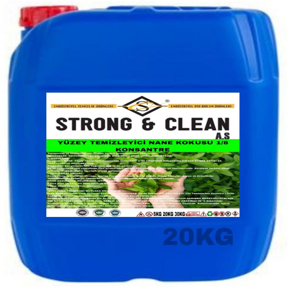 YÜZEY TEMİZLEYİCİ KONSANTRE 1/60 NANE KOKULU 20KG ürün görseli 1