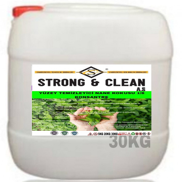 YÜZEY TEMİZLEYİCİ KONSANTRE 1/60 NANE KOKULU 30KG ürün görseli 1