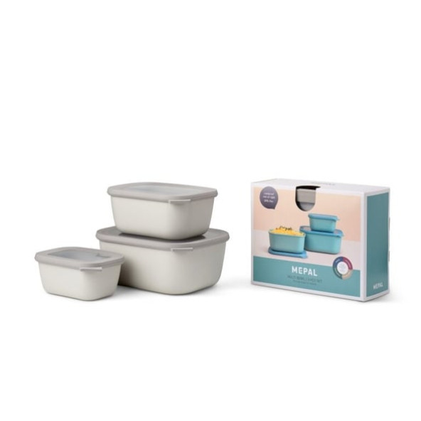 Mepal Set Cirqula Rectangular 3 Parça Saklama Kabı (500+1000+2000) - Resim 6