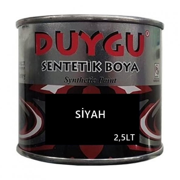 Duygu Sentetik Boya Siyah 1 GALON 2,85 KG AĞIRLIK 2.5 LT HACİM ürün görseli 1