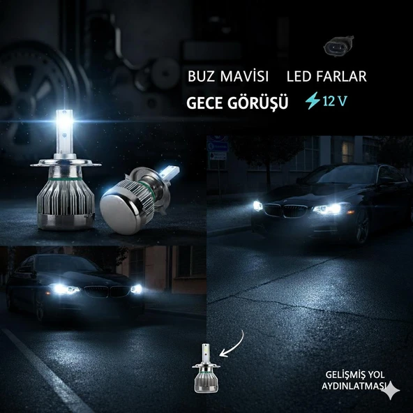 Space Led Far Ampulü H11 - Buz Mavisi (3500LM) ürün görseli 1
