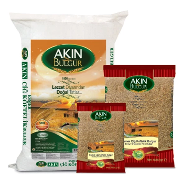 Akın Bulgur Esmer Çiğ Köftelik Bulgur 1 KG ürün görseli 1