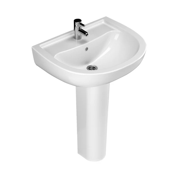 Turavit Alize Batarya Delikli Beyaz Lavabo 60x50 Cm ALZ6001 ürün görseli 1