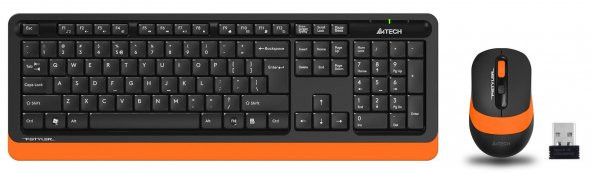 A4-TECH FG1010 Q Türkçe Siyah/Turuncu Multimedya Set (Klavye-Mouse) FG1010/TURUNCU ürün görseli 1