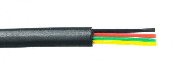 Yassı Siyah 4lü Telefon Kablosu - 1 Metre ürün görseli 1