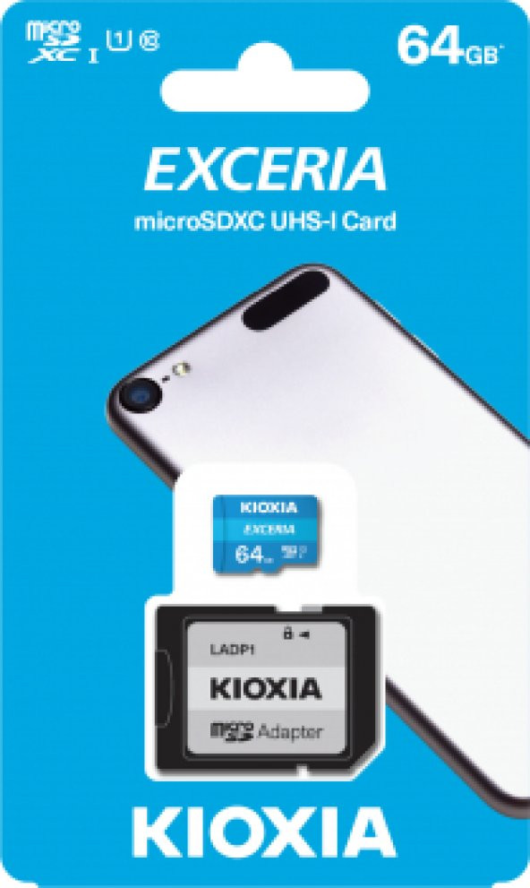 KIOXIA 64GB Micro SDXC C10 100MB/sn LMEX1L064GG2 ürün görseli 1