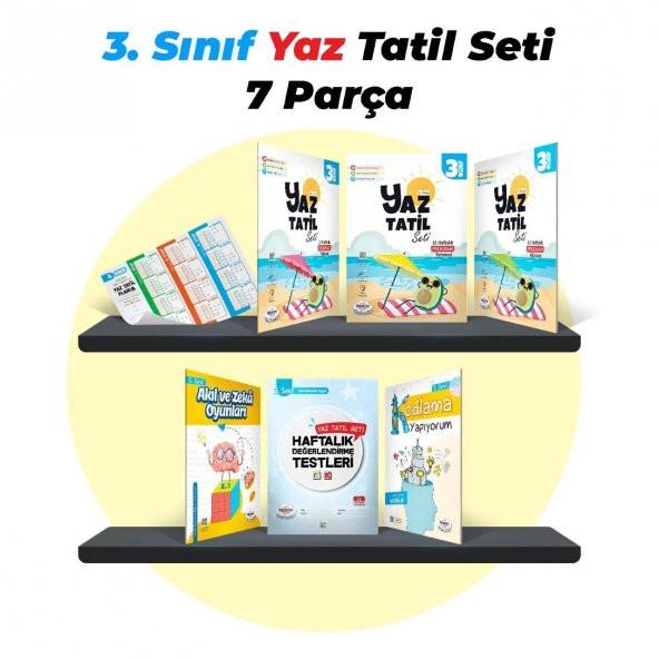3 Sınıf Yaz Tatil Kitabı Seti 2022 2023 Öğretmen Evde Yayınları ürün görseli 1
