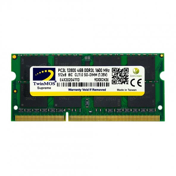 4 GB DDR3 1600MHz  1.35V LOW VOLTAGE SODIMM (MDD3L4GB1600N) ürün görseli 1