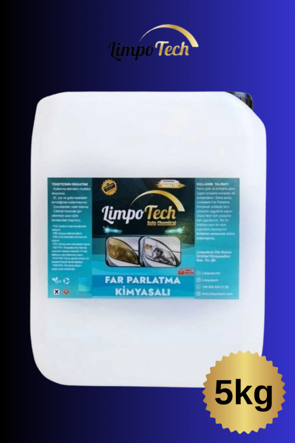 Buharlı Far Temizleme Sıvısı, Far Kimyasalı, Far Parlatıcı, Kloroform, Araba Farı Parlatıcı  5kg ürün görseli 1